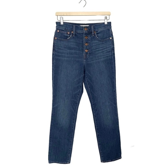 Madewell The Perfect Vintage Crop Button Front High Rise Jean Barnsdale Wash 26 - Picture 5 of 16